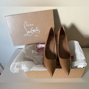 Christian Louboutin Sporty Kate 85 Heels – Lionne Patent Leather 40.5 New In Box